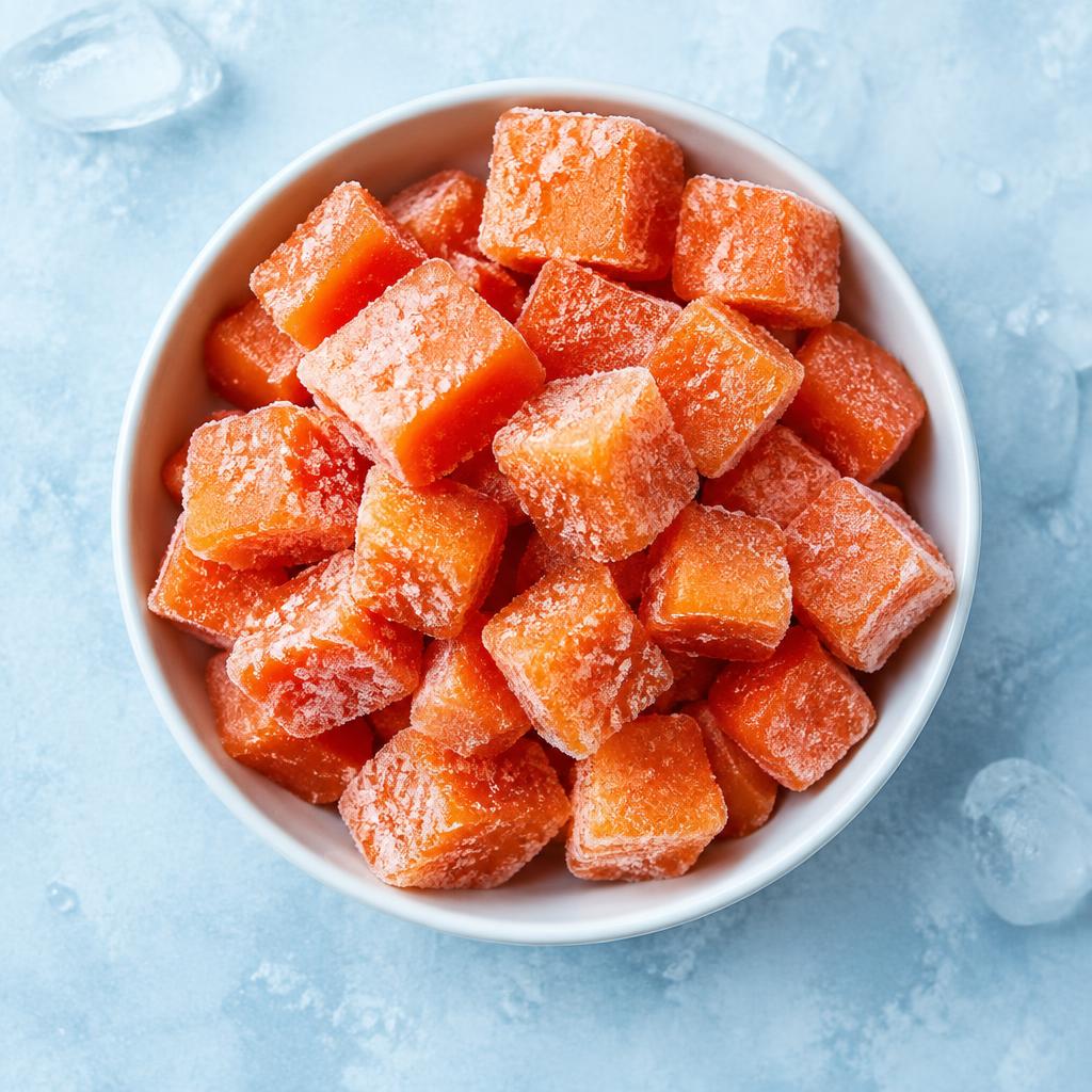 Papaya cuburi — Fructe congelate